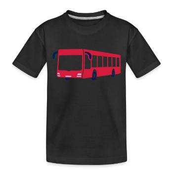 Bus - Kinder Premium Bio T-Shirt - Schwarz - Vorne