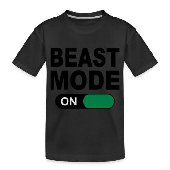 BEAST MODE ON - Kids' Premium Organic T-Shirt - black - Front