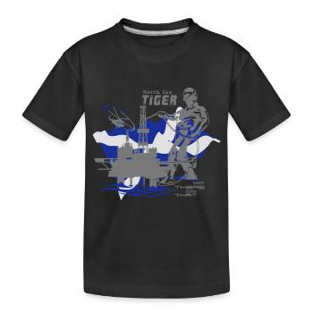 Oil Rig Oil Platform North Sea Aberdeen Scotland - Kids' Premium Organic T-Shirt - black - Front