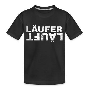 Laufen - Läufer Läuft - Kinder Premium Bio T-Shirt - Schwarz - Vorne