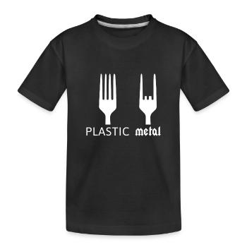 Gabeln Geschenk Plastik Heavy Metal Lustig Rock - Kinder Premium Bio T-Shirt - Schwarz - Vorne