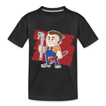 Klempner - Kinder Premium Bio T-Shirt - Schwarz - Vorne