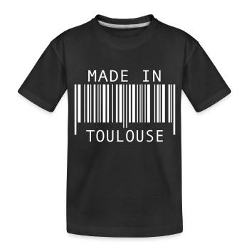 Made in Toulouse - Kids' Premium Organic T-Shirt - black - Front