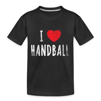 Handball cadeau de handball Handball - T-shirt bio Premium Enfant - noir - Devant