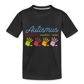Autismus - Kinder Premium Bio T-Shirt - Schwarz - Vorne
