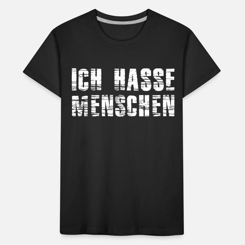 Ich hasse Menschen Kinder Premium Bio T-Shirt