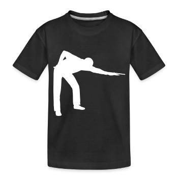 SNOOKER - PLAYER Icon - Kinder Premium Bio T-Shirt - Schwarz - Vorne