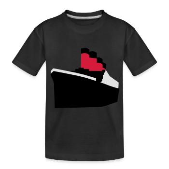 Liner vecteur océan - T-shirt bio Premium Enfant - noir - Devant