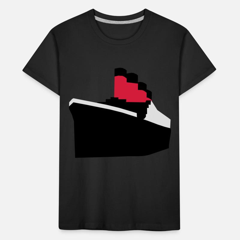Ocean liner vector Kids' Premium Organic T-Shirt