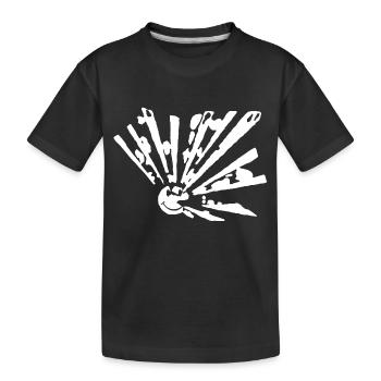 Smiley freetek explosion - T-shirt bio Premium Enfant - noir - Devant