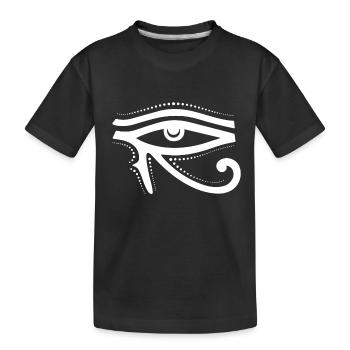 Rechtes Auge des Horus - Kinder Premium Bio T-Shirt - Schwarz - Vorne
