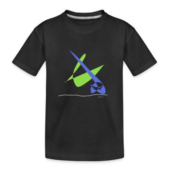 Couleur de la ligne - T-shirt bio Premium Enfant - noir - Devant