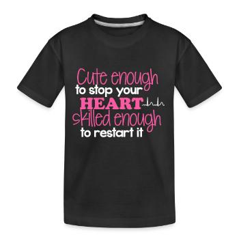 Nurse care cardiac arrest gift - Kids' Premium Organic T-Shirt - black - Front