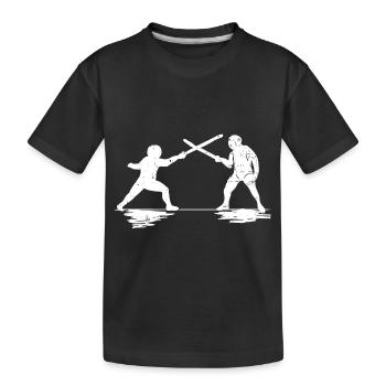 fencing sword sword duel arena sword fighting - Kids' Premium Organic T-Shirt - black - Front