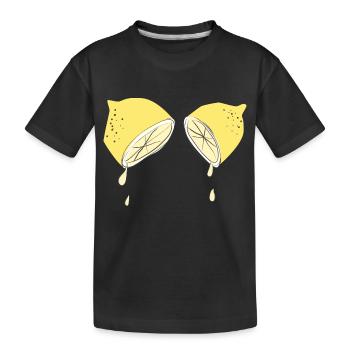 Wenn das Leben dir Zitronen gibt... - Kinder Premium Bio T-Shirt - Schwarz - Vorne