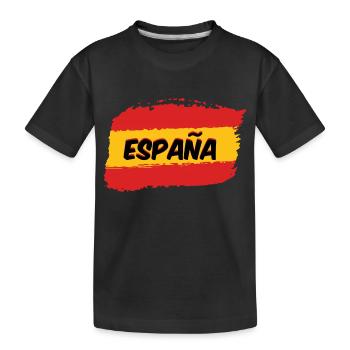 Spanische Flagge - Kinder Premium Bio T-Shirt - Schwarz - Vorne
