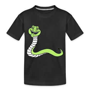 tête de serpent monstre boese dangereux la - T-shirt bio Premium Enfant - noir - Devant