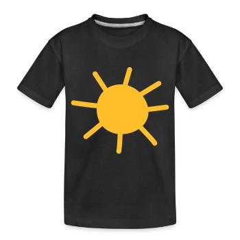 Sonne - Kinder Premium Bio T-Shirt - Schwarz - Vorne