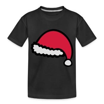 Christmas hat - Kinder Premium Bio T-Shirt - Schwarz - Vorne