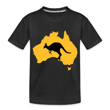 australia - Kids' Premium Organic T-Shirt - black - Front