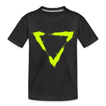 Symbol triangle brush design new yellow - Kids' Premium Organic T-Shirt - black - Front