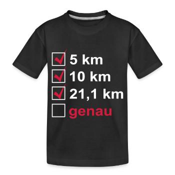 Marathon - Kinder Premium Bio T-Shirt - Schwarz - Vorne