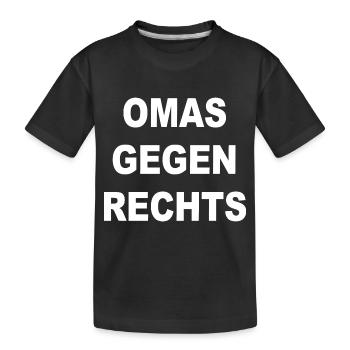 omas gegen rechts - Kinder Premium Bio T-Shirt - Schwarz - Vorne