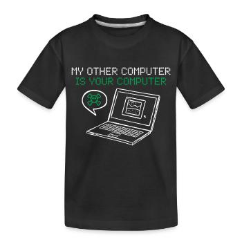 Hacker Mein Anderer Computer Ist Deiner - Kinder Premium Bio T-Shirt - Schwarz - Vorne