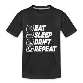 MANGER SOMMEIL DÉRIVE RÉPÉTER - T-shirt bio Premium Enfant - noir - Devant