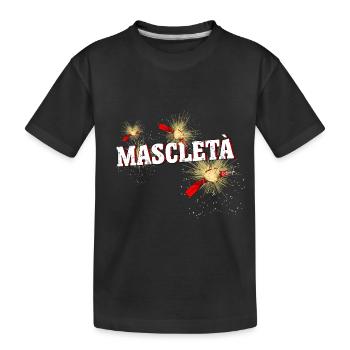 Mascleta Red - Kids' Premium Organic T-Shirt - black - Front