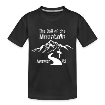 The Call of the Mountain - Kids' Premium Organic T-Shirt - black - Front