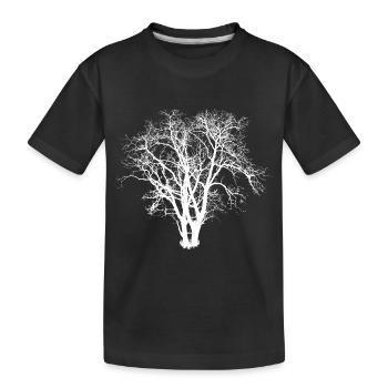 Tree Silhuette - Kids' Premium Organic T-Shirt - black - Front