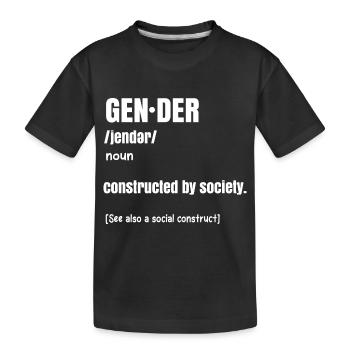 Gender Constructed Society Bisexual Pride Rainbow - Kinder Premium Bio T-Shirt - Schwarz - Vorne