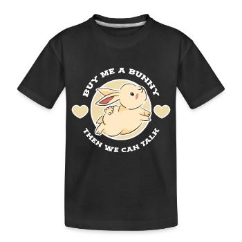 Rabbit Rabbit - Kids' Premium Organic T-Shirt - black - Front