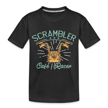 Chopper, Scrambler, T-Shirt de singe - T-shirt bio Premium Enfant - noir - Devant