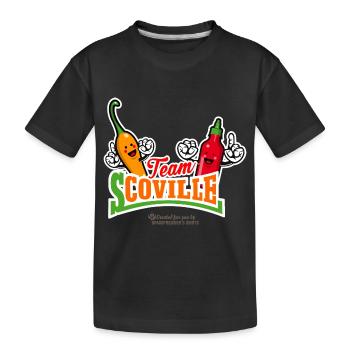 Chili Fan Design Chilischote Sauce Team Scoville - Kinder Premium Bio T-Shirt - Schwarz - Vorne