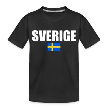 Sverige - Kinder Premium Bio T-Shirt - Schwarz - Vorne