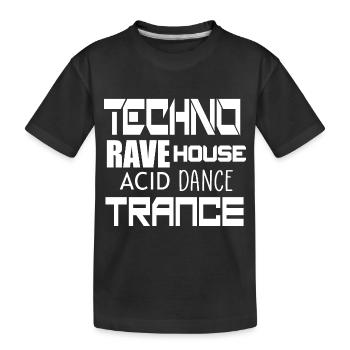 danse techno trance - T-shirt bio Premium Enfant - noir - Devant
