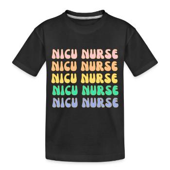 infirmière à l’USIN. - T-shirt bio Premium Enfant - noir - Devant