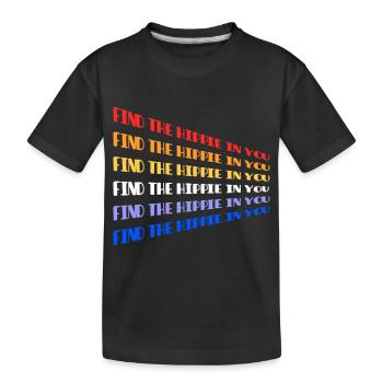 FINDE DEN HIPPIE IN DIR - Kinder Premium Bio T-Shirt - Schwarz - Vorne
