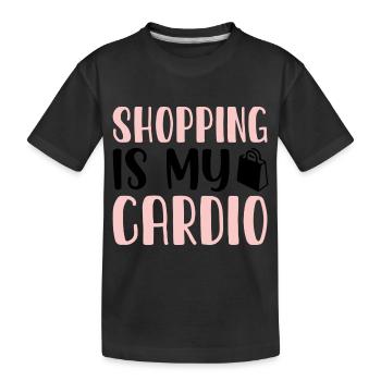 Le shopping est mon Cardio - T-shirt bio Premium Enfant - noir - Devant