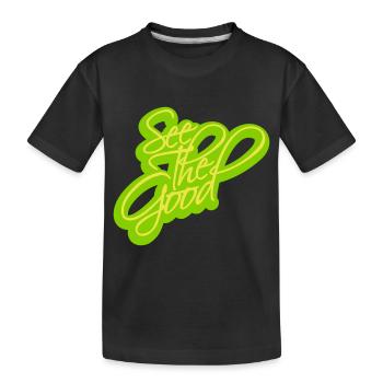 voir la bonne citation - T-shirt bio Premium Enfant - noir - Devant