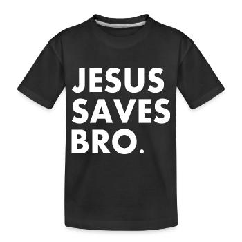 Jesus saves bro - T-shirt bio Premium Enfant - noir - Devant