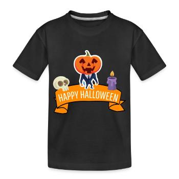 Halloween Costume Citrouille Joyeux Halloween - T-shirt bio Premium Enfant - noir - Devant