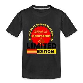 Made in Occitanie - T-shirt bio Premium Enfant - noir - Devant