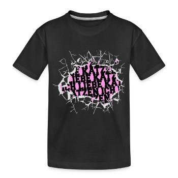 witzig statement spruch großkatze geschenkidee - Kinder Premium Bio T-Shirt - Schwarz - Vorne