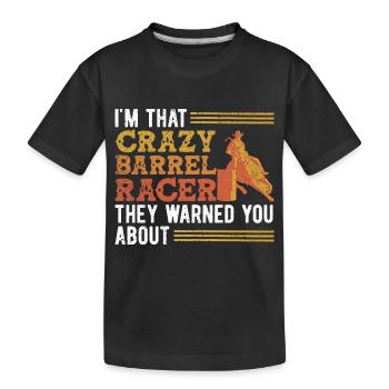 Course de barils - T-shirt bio Premium Enfant - noir - Devant
