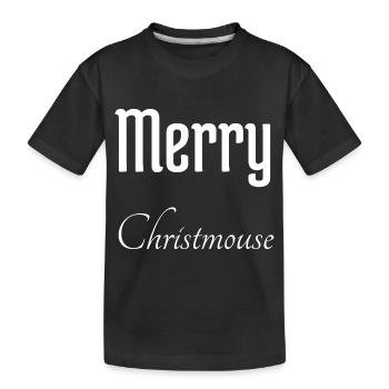 cat present clipart birthday birthday present - Kids' Premium Organic T-Shirt - black - Front