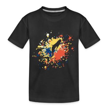 Éclaboussure de couleur de fille de sirène - T-shirt bio Premium Enfant - noir - Devant