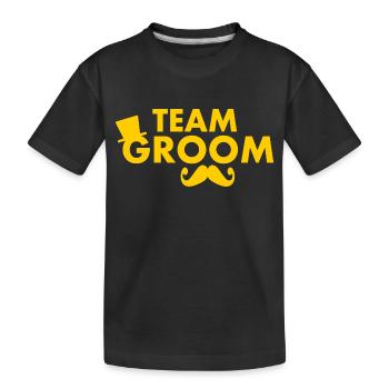 Team groom - Kids' Premium Organic T-Shirt - black - Front